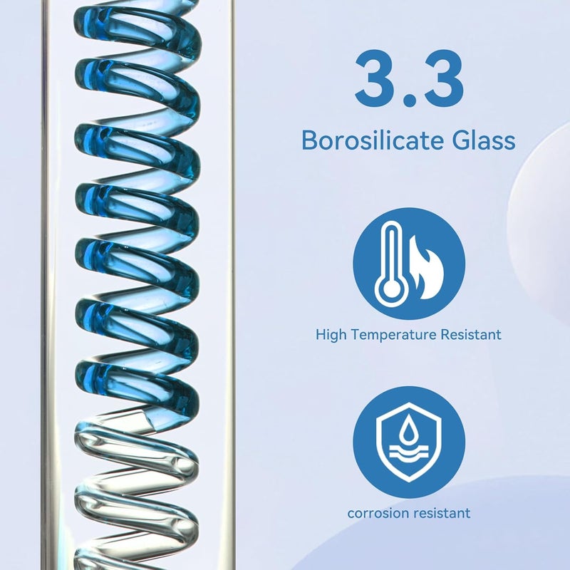 Xeoca Essential Oil Distillation Kit - 500ml Distillation Apparatus Water Distiller 3.3 Boro Lab Glassware Distillation Kit with 24/40 Joint, 31pcs Set - Image 3